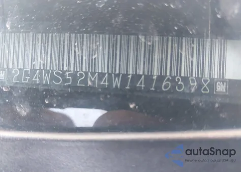 1998 Buick Century Custom z USA, uszkodzony, nr VIN 2G4WS52M4W1416398